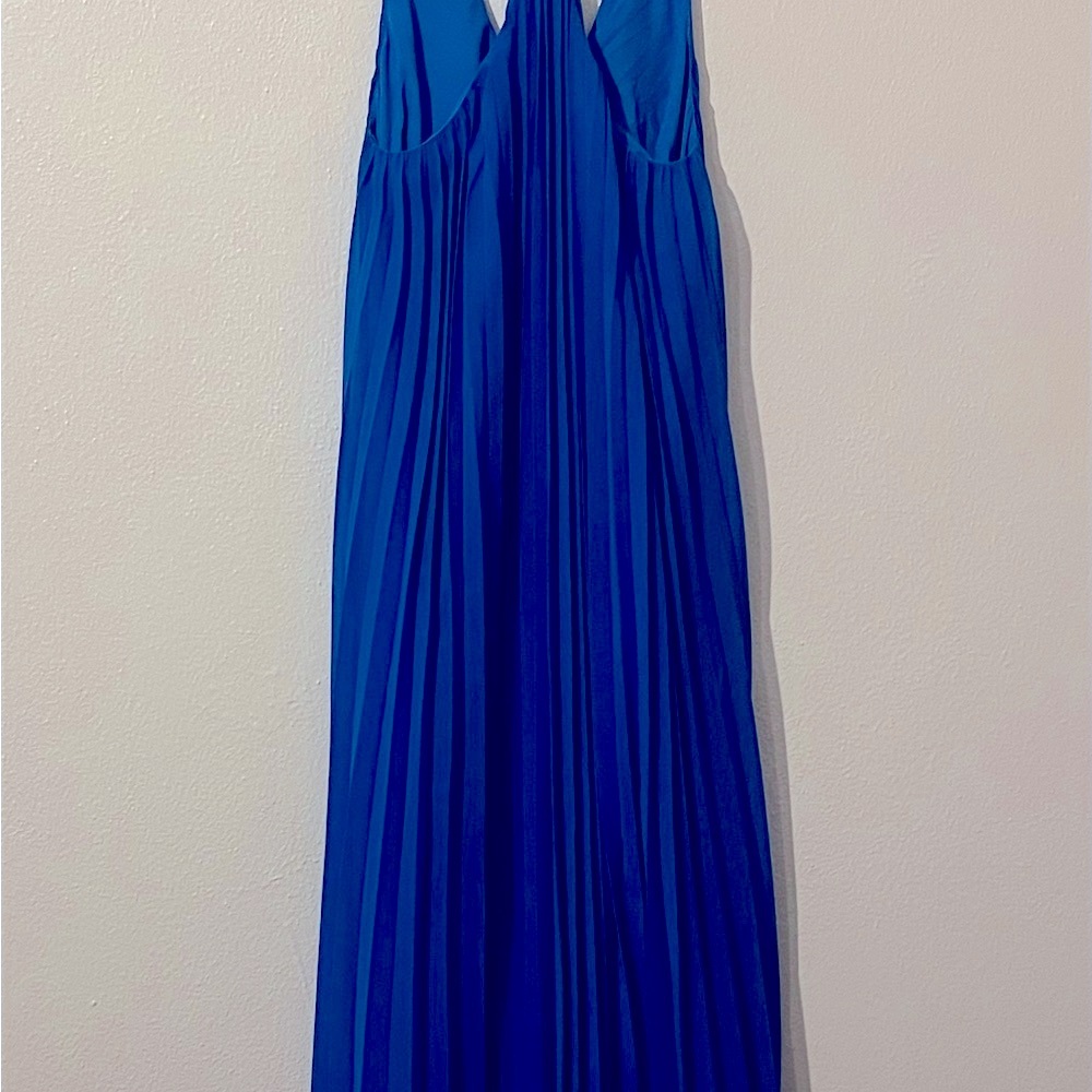 Socialite Blue Pleated Hi-Low Maxi Trapeze Dress from Nordstrom NWT - Picture 11 of 13